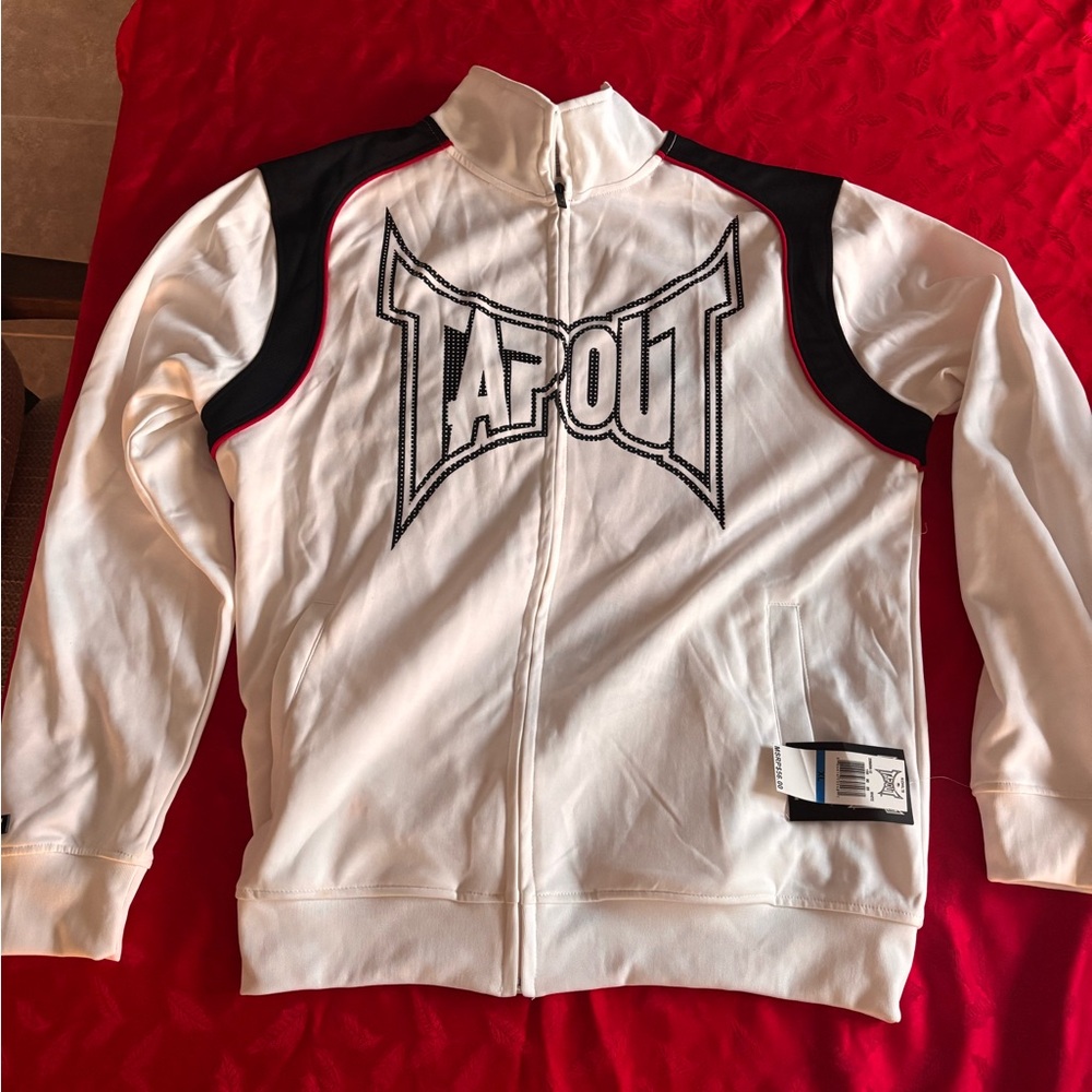 Tapout White Jacket with Black and Red Details
